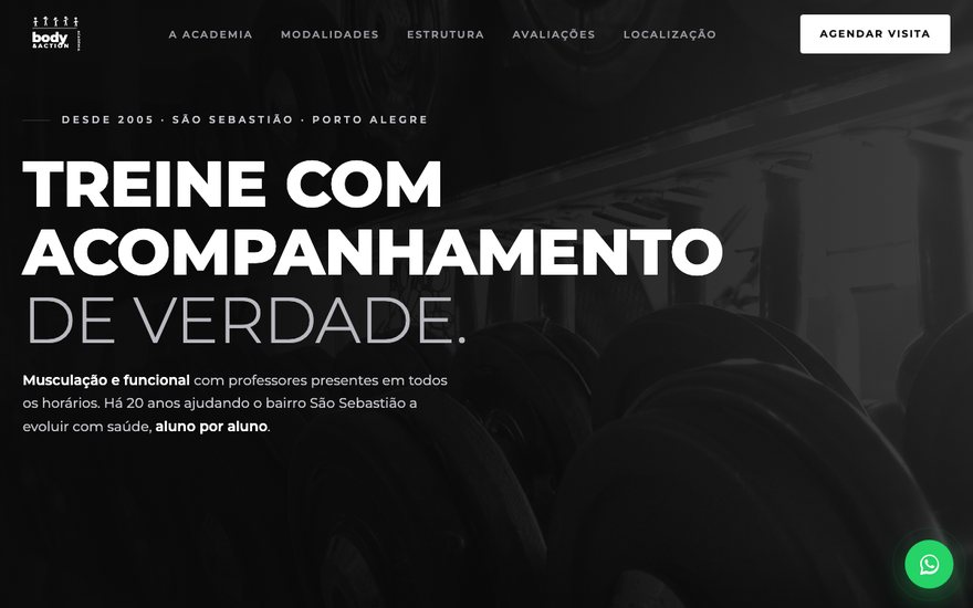 Landing page Body & Action